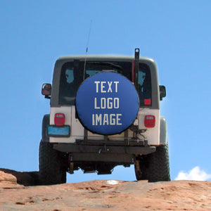 Custom Sky Blue Cream Truck Tires