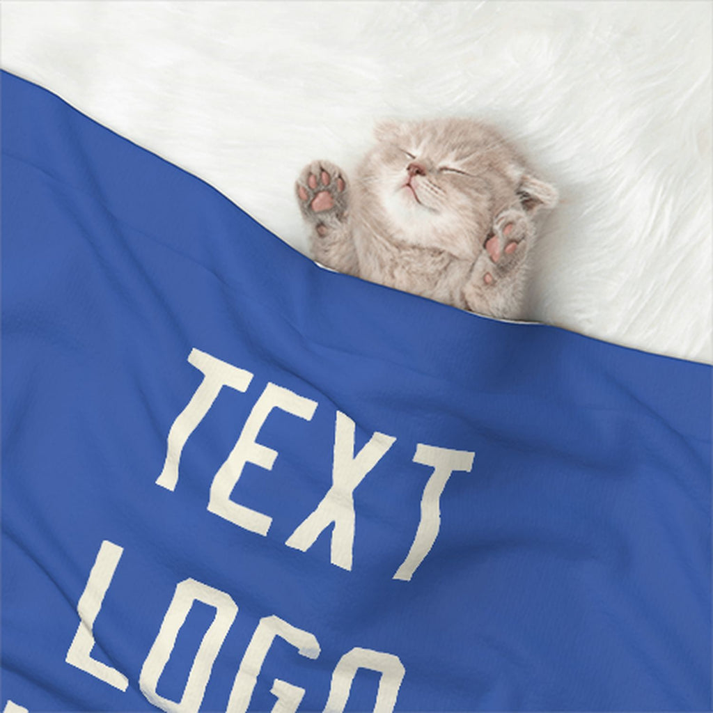 Custom Sky Blue Cream Pet Blanket