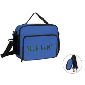 Custom Sky Blue Green Lunch Bag