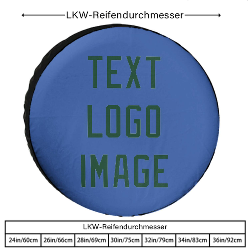 Custom Sky Blue Green Truck Tires