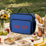 Custom Sky Blue Orange Red Lunch Bag