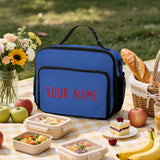Custom Sky Blue Red Lunch Bag