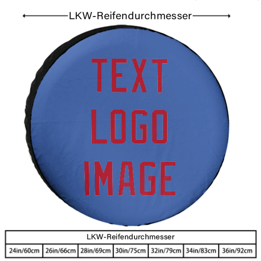 Custom Sky Blue Red Truck Tires