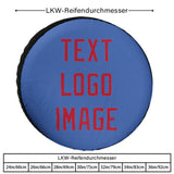 Custom Sky Blue Red Truck Tires