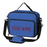 Custom Sky Blue Crimson Red Lunch Bag