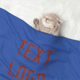 Custom Sky Blue Coral Red Pet Blanket