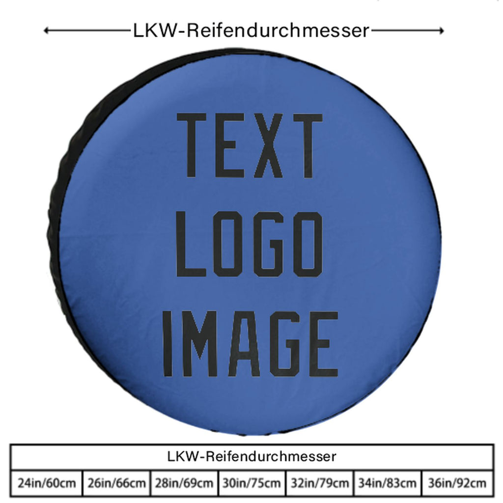 Custom Sky Blue Black Truck Tires