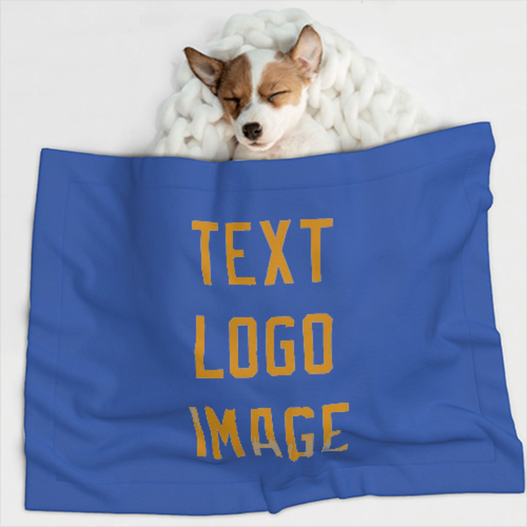 Custom Sky Blue Yellow Pet Blanket