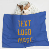 Custom Sky Blue Yellow Pet Blanket