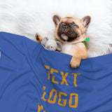 Custom Sky Blue Yellow Pet Blanket
