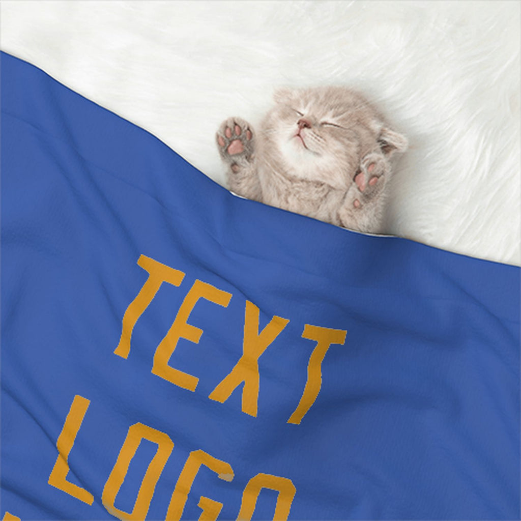 Custom Sky Blue Yellow Pet Blanket