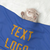 Custom Sky Blue Yellow Pet Blanket