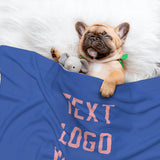 Custom Sky Blue Light Pink Pet Blanket