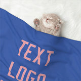 Custom Sky Blue Light Pink Pet Blanket