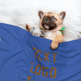 Custom Sky Blue Khaki Pet Blanket