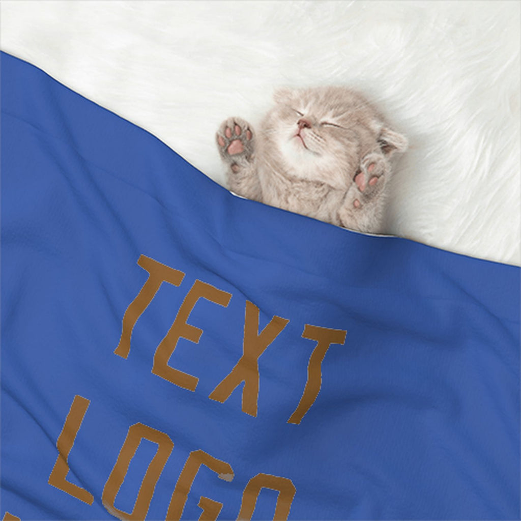 Custom Sky Blue Khaki Pet Blanket