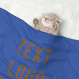 Custom Sky Blue Khaki Pet Blanket
