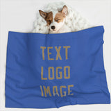 Custom Sky Blue Light Khaki Pet Blanket