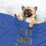Custom Sky Blue Light Khaki Pet Blanket