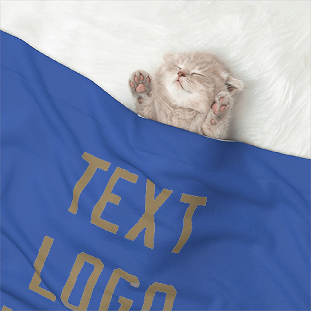 Custom Sky Blue Light Khaki Pet Blanket