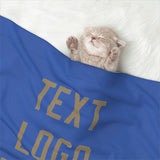Custom Sky Blue Light Khaki Pet Blanket