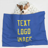 Custom Sky Blue Light Yellow Pet Blanket