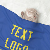 Custom Sky Blue Light Yellow Pet Blanket