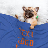 Custom Sky Blue Orange Pet Blanket