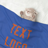 Custom Sky Blue Orange Pet Blanket