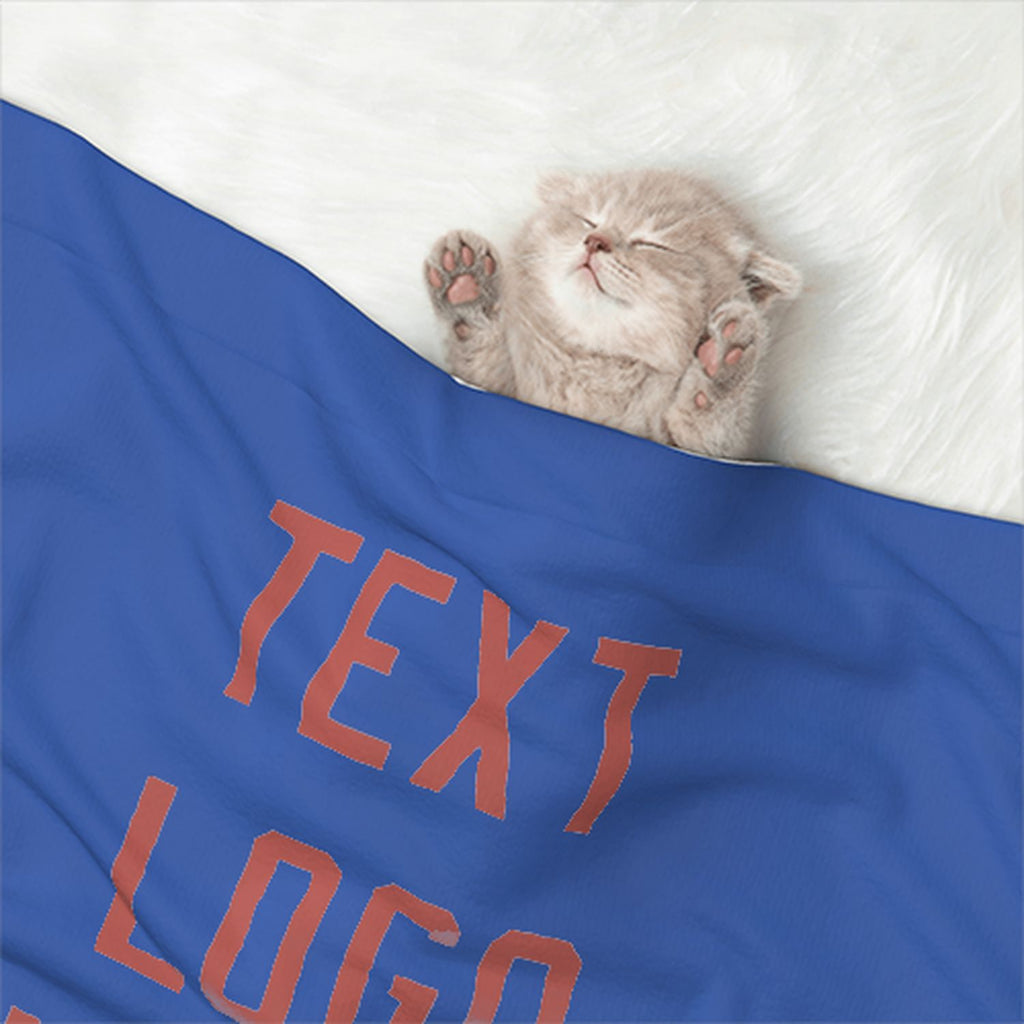 Custom Sky Blue Copper Rose Pet Blanket