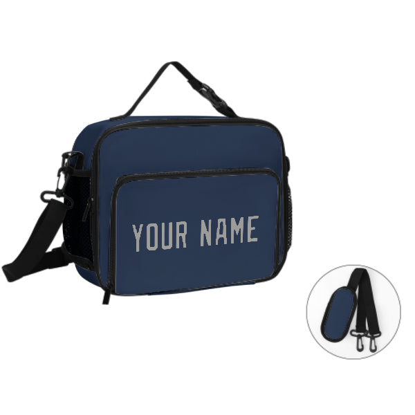 Custom Blue Gray Lunch Bag