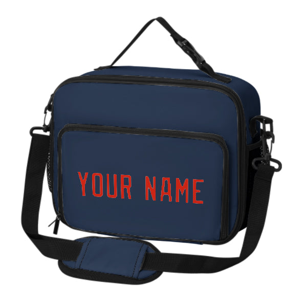 Custom Blue Orange Red Lunch Bag