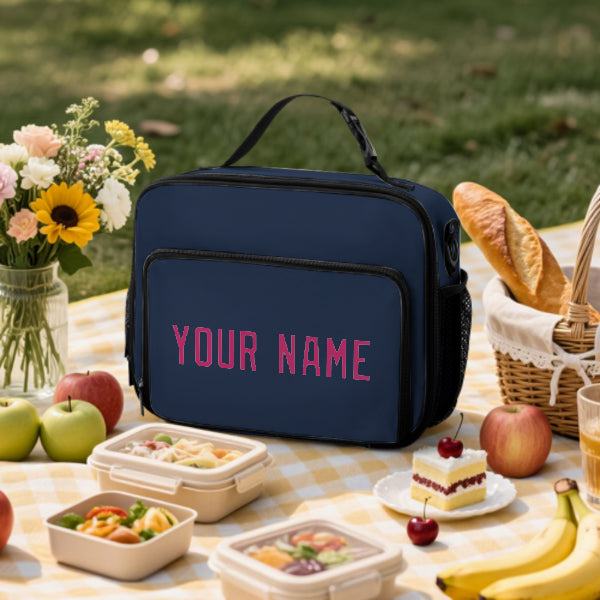 Custom Blue Pink Lunch Bag
