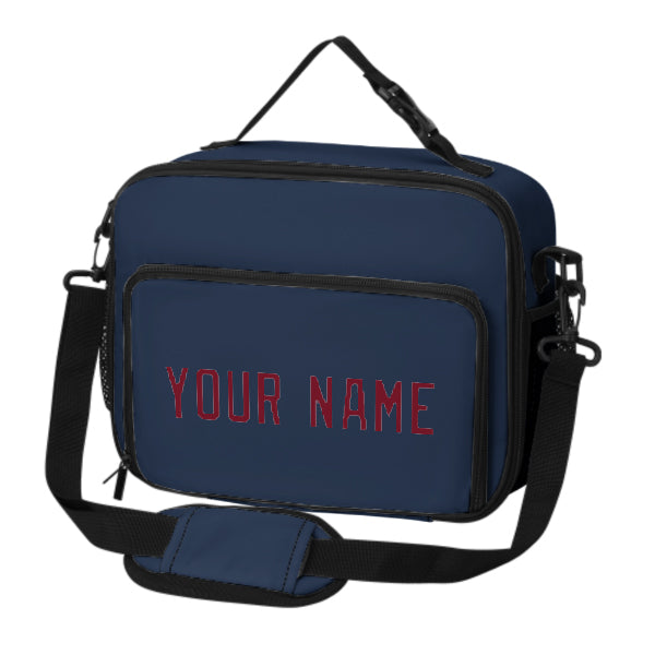 Custom Blue Crimson Red Lunch Bag