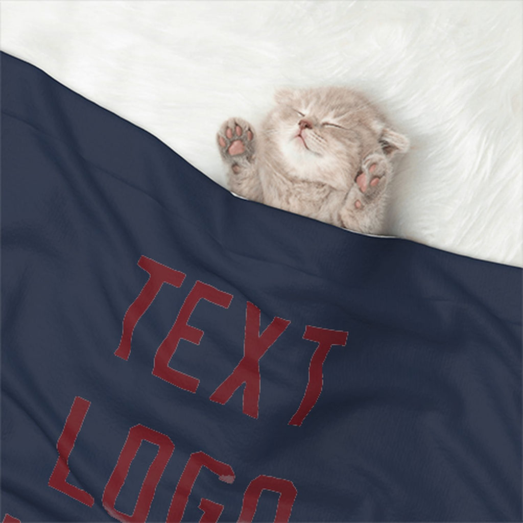 Custom Blue Crimson Red Pet Blanket