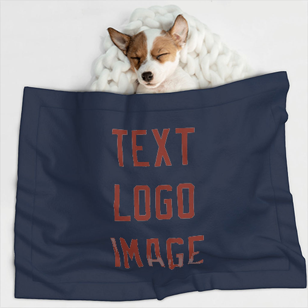 Custom Blue Coral Red Pet Blanket