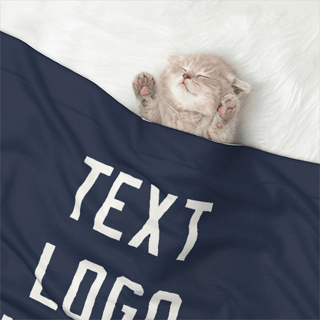 Custom Blue White Pet Blanket