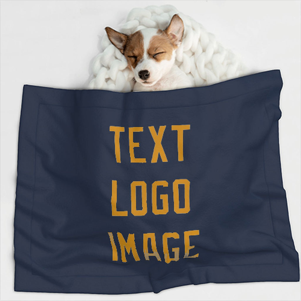 Custom Blue Yellow Pet Blanket