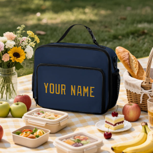 Custom Blue Yellow Lunch Bag