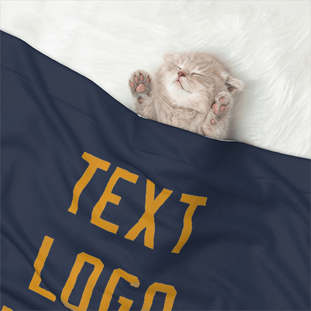 Custom Blue Yellow Pet Blanket