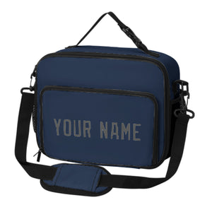 Custom Blue Dark Grey Lunch Bag