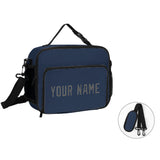 Custom Blue Dark Grey Lunch Bag