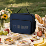 Custom Blue Dark Grey Lunch Bag