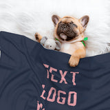 Custom Blue Light Pink Pet Blanket