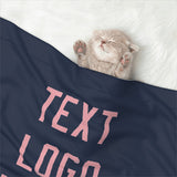 Custom Blue Light Pink Pet Blanket