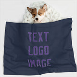 Custom Blue Light Purple Pet Blanket