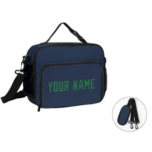 Custom Blue Emerald Green Lunch Bag