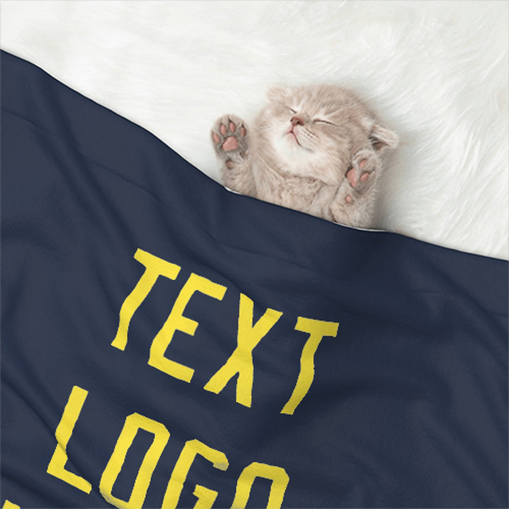 Custom Blue Light Yellow Pet Blanket