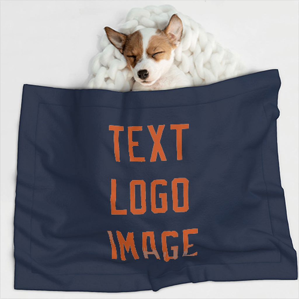 Custom Blue Orange Pet Blanket