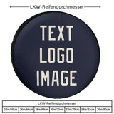 Custom Navy Cream Truck Tires